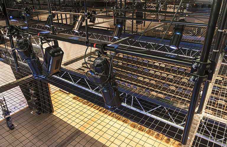 Tension Wire Grid Installation: Plymouth University Theatre